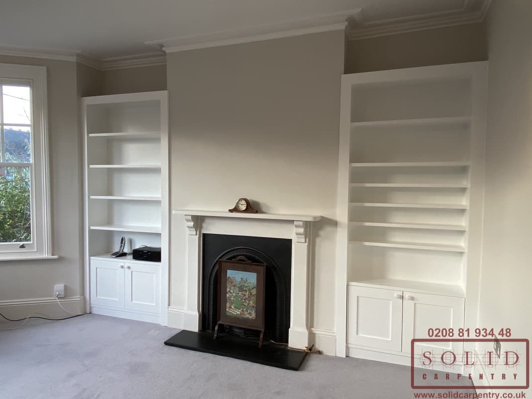custom made traditional alcove cupboards