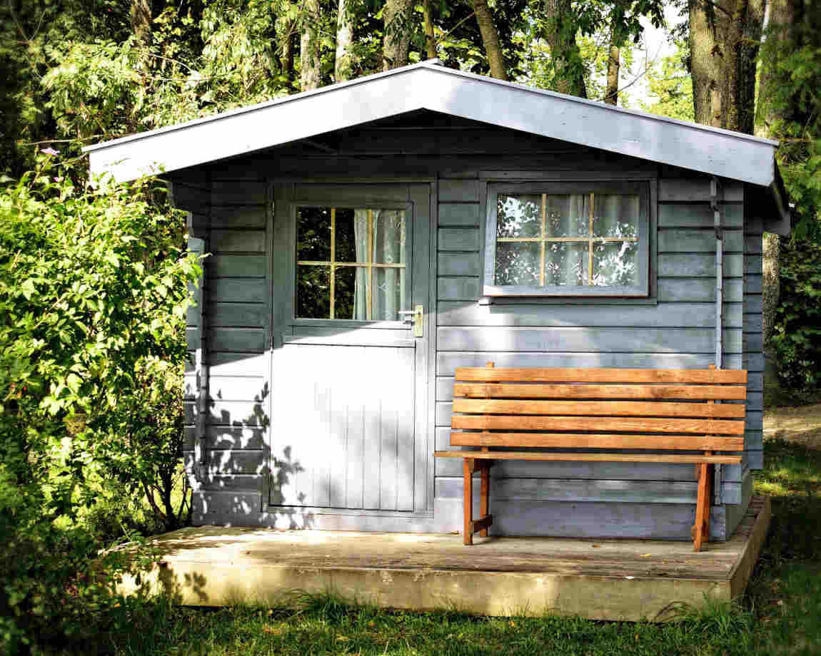 Garden wooden shed