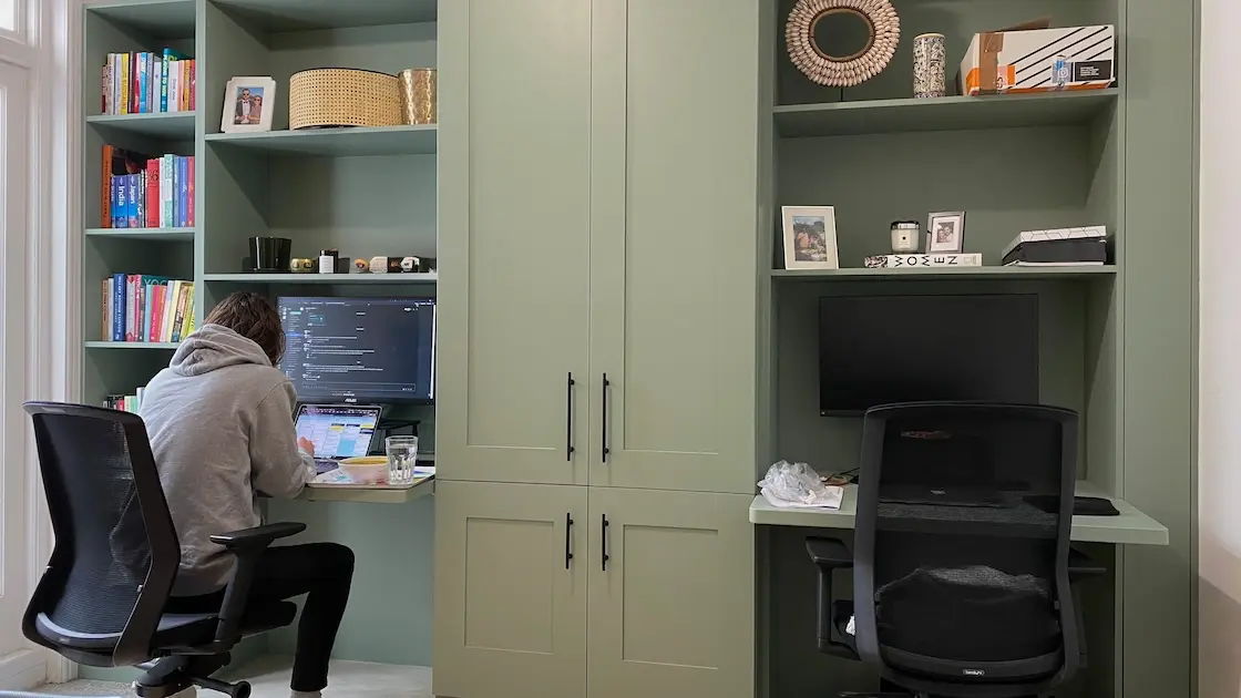 painted bespoke home office furniture