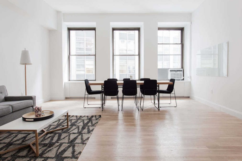 Wooden flooring and windows