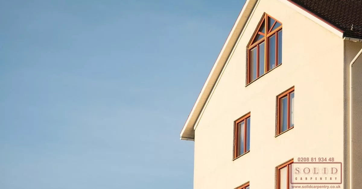 Modern building with large windows. Houese renovation tips