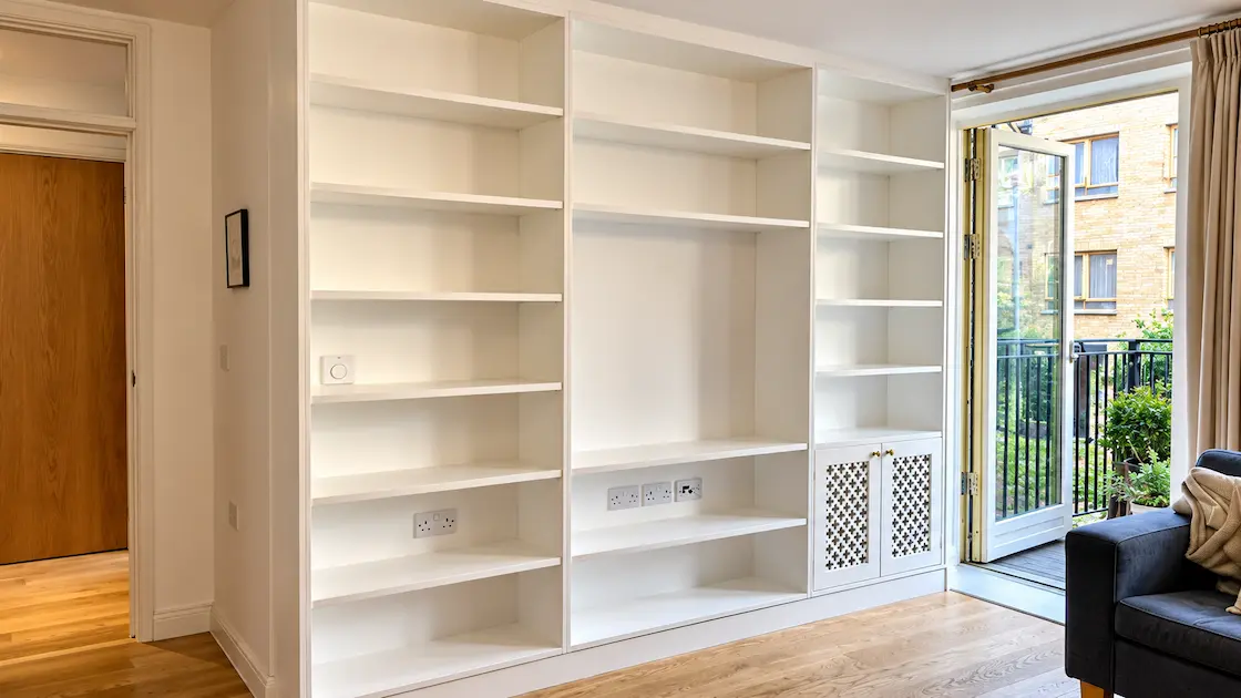 white empty media wall
