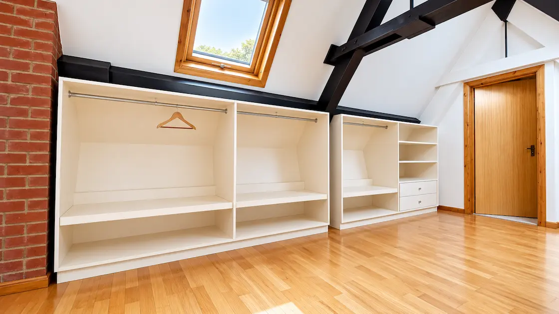 loft under-eaves storage cabinets