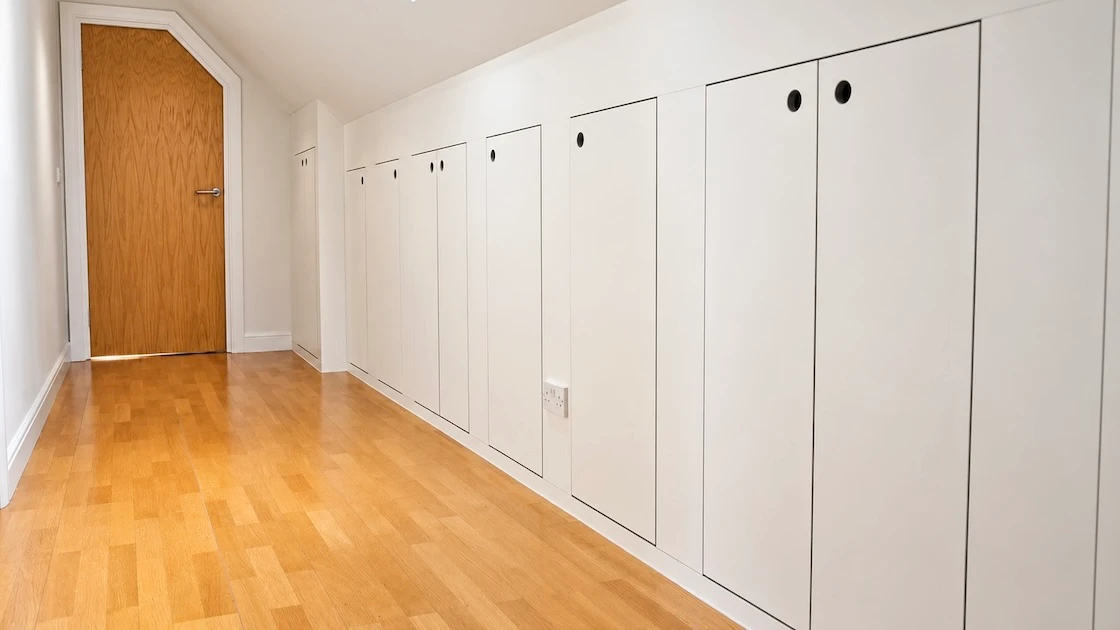 hallway bespoke eaves storage